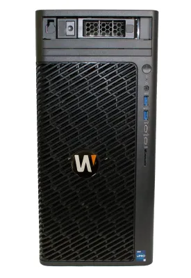 Hanwha - WRT-P-3104W-4TB - Mini-tower form factor Wisenet WAVE Network Video Recorder with 4 Professional licenses, Wisenet WAVE pre-installed, 4TB raw, 170 Mbps recording B/W, (1) 3.5" HDD, (14th Gen) Intel Core i3, 16GB RAM, 256 GB SSD OS Drive, Wi
