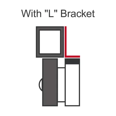 SECO-LARM - E-941S-600B/LQ - Black L-Bracket for 600-lb Series Electromagnetic Locks