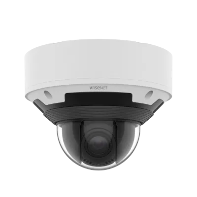 Hanwha - XNV-9083RZ - Powered by WN7, X-Plus series, Outdoor Network AI IR Vandal Dome Camera, 4K resolution @ 30FPS, 4.4~9.3mm (2.1x) (113°~47°) motorized varifocal lens, Remote lens adjustment (PTRZ), Triple codec (H.265/H.264/MJPEG), IR Viewable L