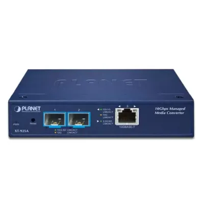 Planet - XT-925A - 1-Port 10G/5G/2.5G/1G/100BASE-T + 2-Port 10G/1GBASE-X SFP+ Managed Media Converter