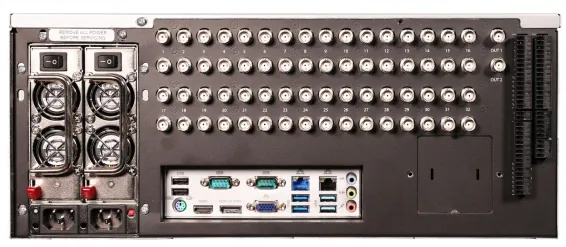 ExacqVision - 4808-32T-R4Z - 24 TB Z-Series hybrid 4U recorder professional win10 with 8 IP cameras licenses and 48 analog inputs