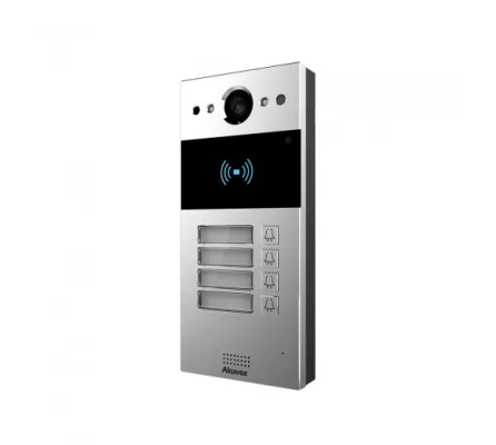 Akuvox - R20B In-wall  (Four Buttons) - SIP Intercom with Four (4) Buttons (Video & Card reader)