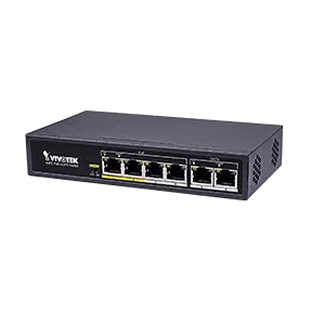 Vivotek - AW-FET-060C-065 - 4xFE PoE + 2xFE UTP Switch, 65W
