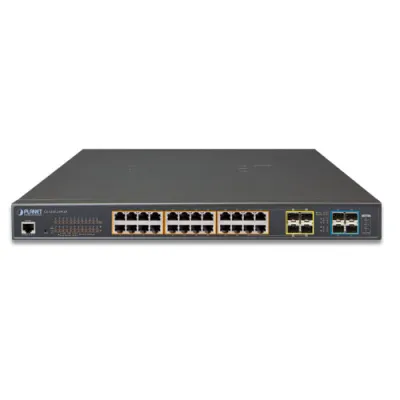 Planet - GS-5220-24PL4X - L2+ 24-Port 10/100/1000T 802.3at PoE + 4-Port 10G SFP+ Managed Switch