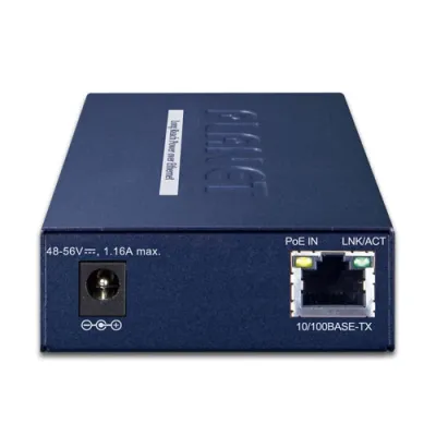 Planet - LRP-101CH -  1-Port Long Reach POE over Coax Injector, -20 to 70 Degree C, up to 1KM 
