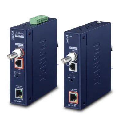 Planet - LRP-201-KIT - Industrial 1-Port 10/100/1000T Ultra PoE + 1-Port Coax/UTP Long Reach PoE Kit (LRP-201ET + LRP-201HT)