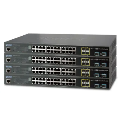 Planet - SGS-5220-24T2X - L2+ 24-Port 10/100/1000T + 4-Port Shared SFP + 2-Port 10G SFP+ Managed Stackable Switch
