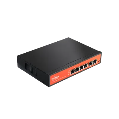 Wi-Tek - WI-PS205 - 4FE+2FE uplink 250M Long Range PoE Switch with 4PoE Port
