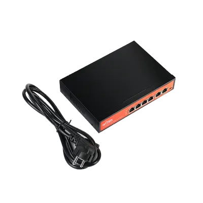 Wi-Tek - WI-PS205 - 4FE+2FE uplink 250M Long Range PoE Switch with 4PoE Port