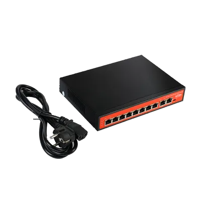 Wi-Tek - WI-PS210G - 8FE+2GE uplink 250M Long Range PoE Switch with 8Port PoE