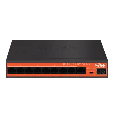 Wi-Tek - WI-PS309GFH - 8GE+1GE+1SFP PoE Switch with 8Port PoE