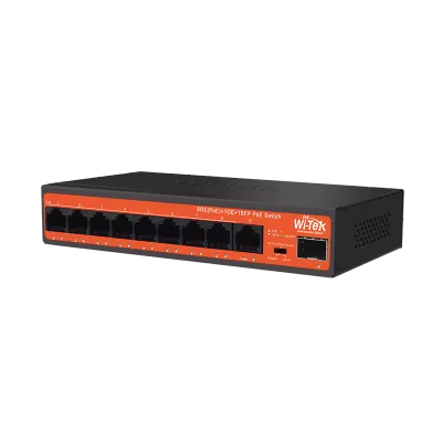 Wi-Tek - WI-PS309GFH - 8GE+1GE+1SFP PoE Switch with 8Port PoE