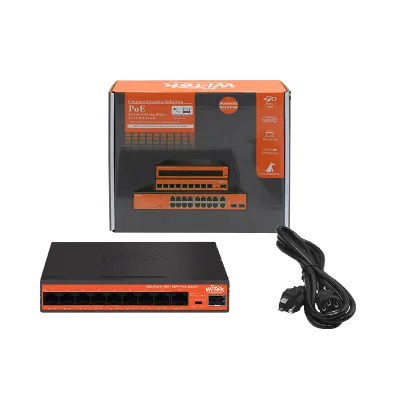 Wi-Tek - WI-PS309GFH - 8GE+1GE+1SFP PoE Switch with 8Port PoE