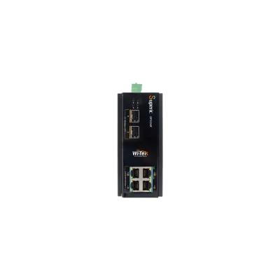 Wi-Tek - SP3006F - 4GE+2SFP Fiber Uplink Unmanaged Industrial PoE Switch with 4Port PoE