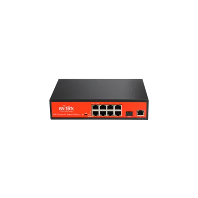 Wi-Tek - WI-PS309GF - 8GE+1 Giga Combo SFP 802.3af/at PoE Switch with 8Port PoE (Project model Delivery time 3weeks)