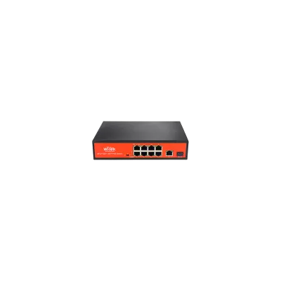 Wi-Tek - WI-PS110F - 8FE+1Giga Combo SFP 802.3af/at PoE Switch with 8Port PoE