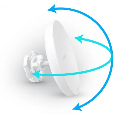 EnGenius - EnStation5-AC - 11ac Wave2, 2x2 MU-MIMO Outdoor IP55-Rated, High-Powered 26dBm, Single-Band, Managed AP with Integrated 19dBi Directional antennas, 2 GBE Ports, Proprietary PoE, speeds up-to 867Mbps on 5 GHz. manageable via EnGenius switch