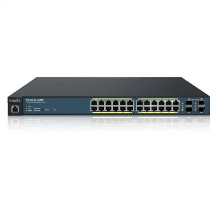 Engenius - EWS1200-28TFP - 24-Port Managed Gigabit 410W PoE+ Switch