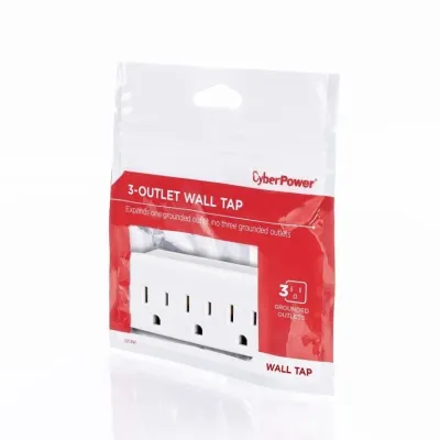 Cyber Power - GT3W - Triple Wall Tap, Expands one grounded outlet into three grounded outlets