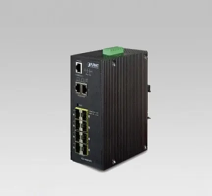 Planet - IGS-10080MFT - IP30 Industrial 6* 100/1000X SFP + 2* 1G/2.5G SFP + 2*10/100/1000T Full Managed Ethernet Switch (-40 to 75 degree C)