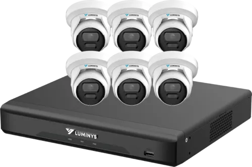Luminys - K56-8D1A2 - 8 Channel LumiDeterrent 6 x 5MP Turret Cameras