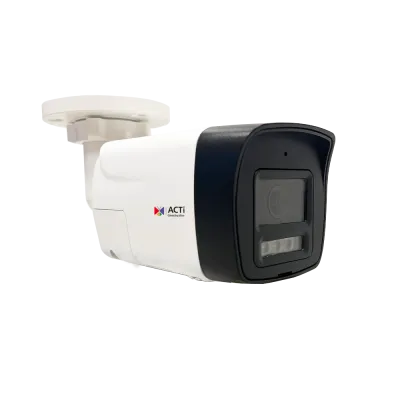 ACTi - L33 - 6MP Deep Learning AI f2.8mm Fixed Bullet with IR LED 55m, White LED 50m, Smart Dual Light, WDR 140dB