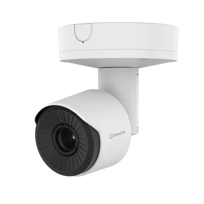 Hanwha - TNO-C3042T - Wisenet T network thermal compact bullet camera, 384 x 288 (uncooled); ＜20mK (NETD), Max 768 x 576 @ 8fps resolution support, 13mm fixed focal lens (HFoV: 28.5o), Triple codec H.265/H.264/MJPEG with WiseStream III (based on AI e