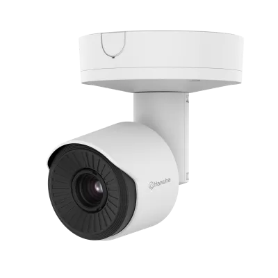 Hanwha - TNO-C3052T - Wisenet T network thermal compact bullet camera, 384 x 288 (uncooled); ＜20mK (NETD), Max 768 x 576 @ 8fps resolution support, 19mm fixed focal lens (HFoV: 19.3o), Triple codec H.265/H.264/MJPEG with WiseStream III (based on AI e
