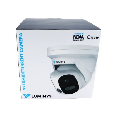 Luminys - N5P-8DA2  - 2 x 4MP Network LumiDeterrent Stitched Turret Camera, 2.8 mm Lens