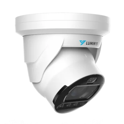 Luminys - N5T-8DAV - 8MP Network LumiDeterrent Turret Camera 2.7-13.5mm, IR White-lights, Dual-mode