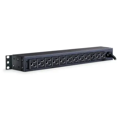 Cyber Power - PDU15M2F12R - 15A (Derated to 12A), 120 V, 50Hz/60Hz, NEMA 5-15P plug, 14 NEMA 5-15R, 1U Rackmount, 15 ft Cord, Limited Lifetime Warranty