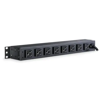 Cyber Power - PDU15M2F8R - 15A (Derated to 12A), 120 V, 50Hz/60Hz, NEMA 5-15P plug, 10 NEMA 5-15R, 1U Rackmount, 15 ft Cord, Limited Lifetime Warranty