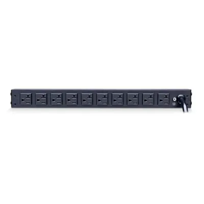 Cyber Power - PDU20M2F10R - 20A (Derated to 16A), 120 V, 50Hz/60Hz, NEMA 5-20P plug, 12 NEMA 5-20R, 1U Rackmount, 15 ft Cord, Limited Lifetime Warranty
