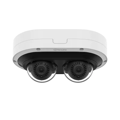 Hanwha - PNM-C7083RVD - 2MP X 2 Multi-Directional AI Outdoor Dome Camera