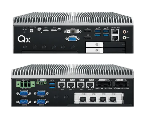 Qumulex - QXE710-08 - QxEnergy 710 - Ruggedized small form factor gateway for harsh environments and mobile applications, 08TB - 8 Ports PoE+. Up to 16 cameras or 32 total resources.