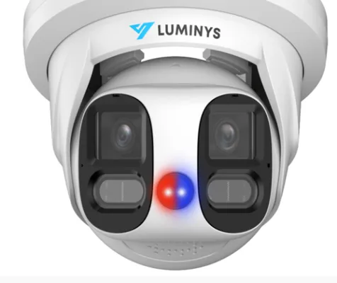 Luminys - N5P-8DA2  - 2 x 4MP Network LumiDeterrent Stitched Turret Camera, 2.8 mm Lens