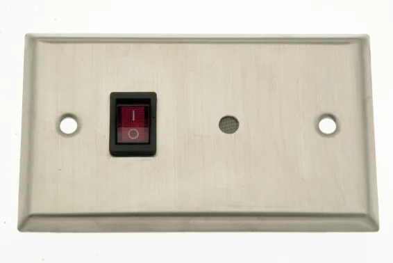 ETS - SM1-SS-MS - Flush Mount Omni-Directional Microphone and Mute Switch Plate, Stainless Steel