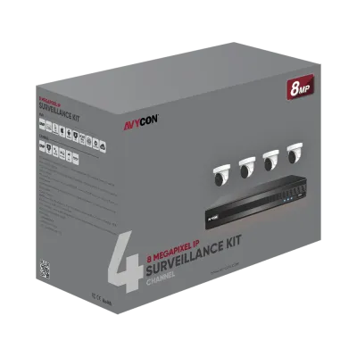 AVYCON - AVK-NS81E4-2T - 8MP IP Surveillance Kit