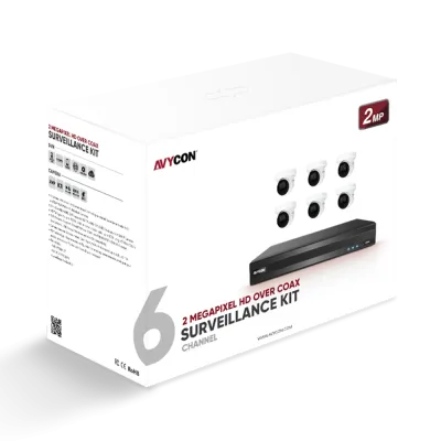 AVYCON - AVK-TE21E6-2T - 2MP HD Over Coax Surveillance Kit