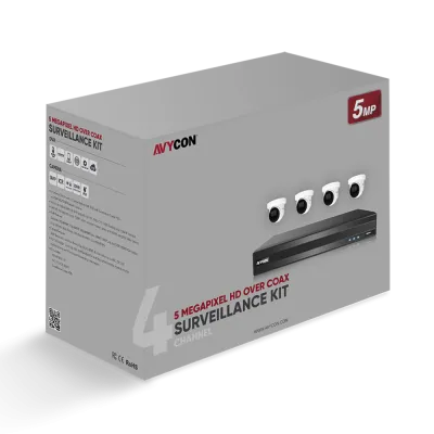 AVYCON - AVK-TE51E4-1T - 5MP HD Over Coax Surveillance Kit