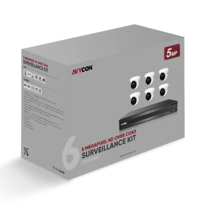 AVYCON - AVK-TE51E6-2T - 5MP HD Over Coax Surveillance Kit