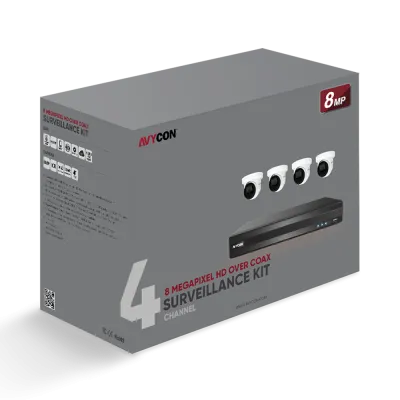 AVYCON - AVK-TE81E4-2T - 8MP HD Over Coax Surveillance Kit
