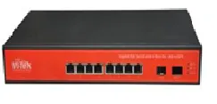 Wi-Tek - WI-PS310GFR - 8GE+2SFP Fiber uplink 24V Reverse PoE Switch