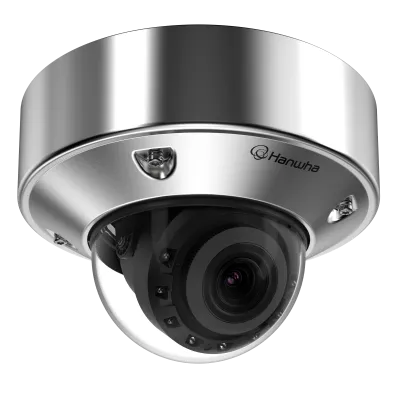 Hanwha - XNV-A8084RS - 5MP Stainless Steel AI IR Vandal Dome with 3.3~9.3mm Lens