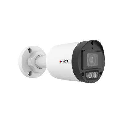 ACTi - Z332 - 5MP Deep Learning AI ColorGuard 2.8mm Outdoor Fixed Bullet Camera with 50m IR Illumination, 50m White LED, Smart Dual Light, and 130dB Wide Dynamic Range.